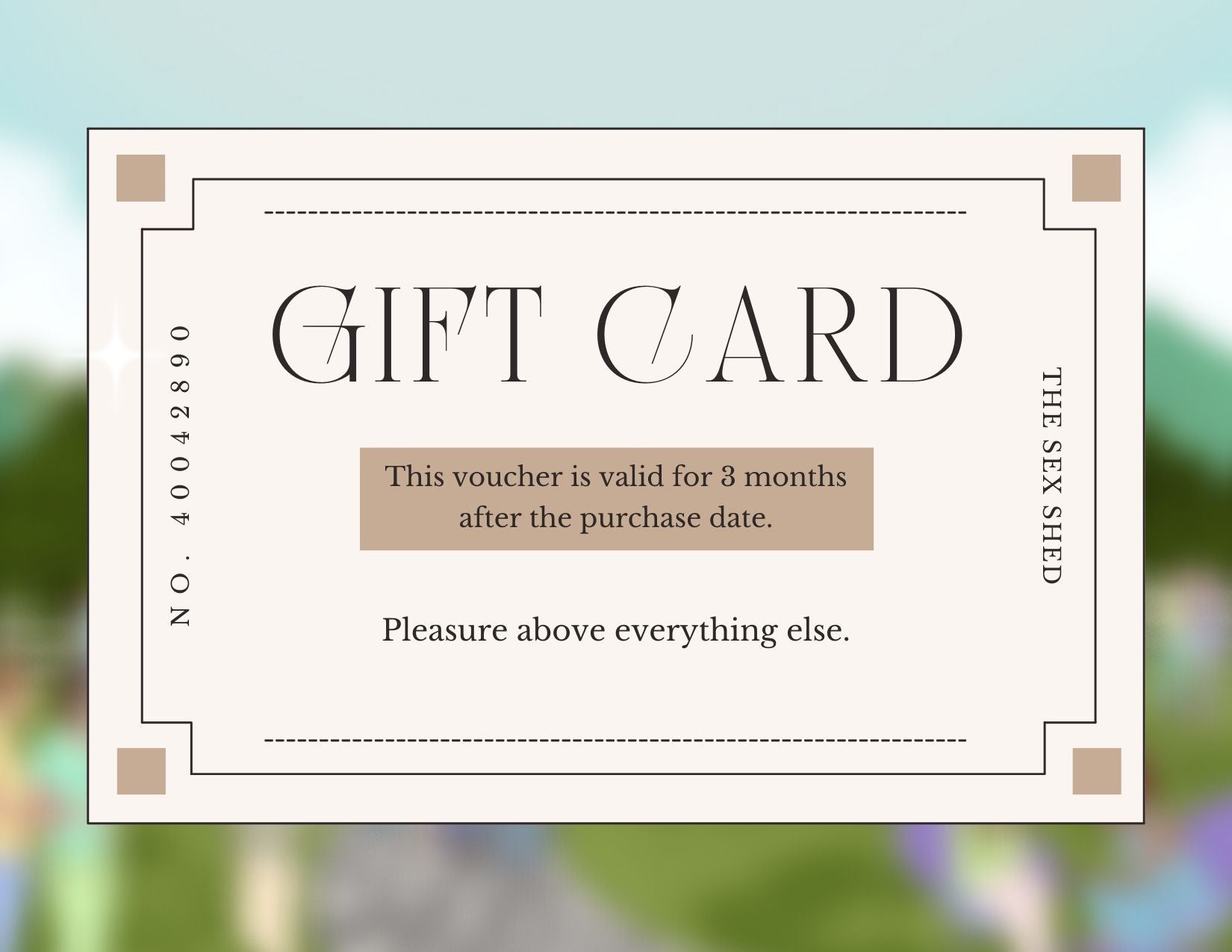 The Sexy Gift Card - Shop Sex Toys at The Sex Shed! The Sexy Gift Card - Shop Sex Toys at The Sex Shed!