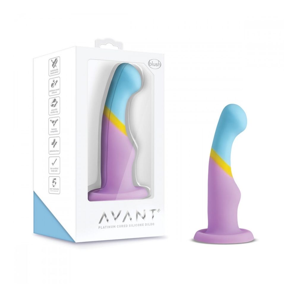 Avant D14 Heart of Gold shown in the box it comes in and outside of the box, standing upright on its suction cup base 