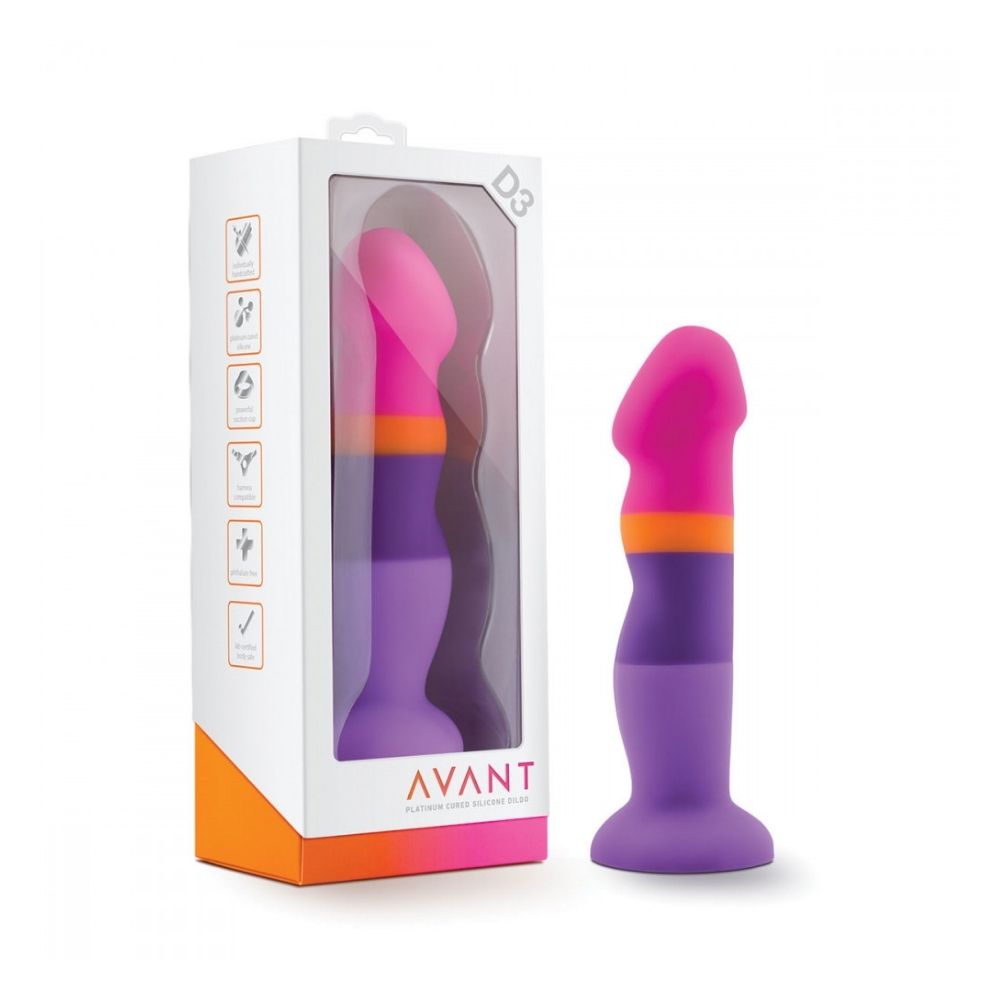 Avant D3 Summer Fling standing upright on its suction cup base both inside the box it comes in and outside of it