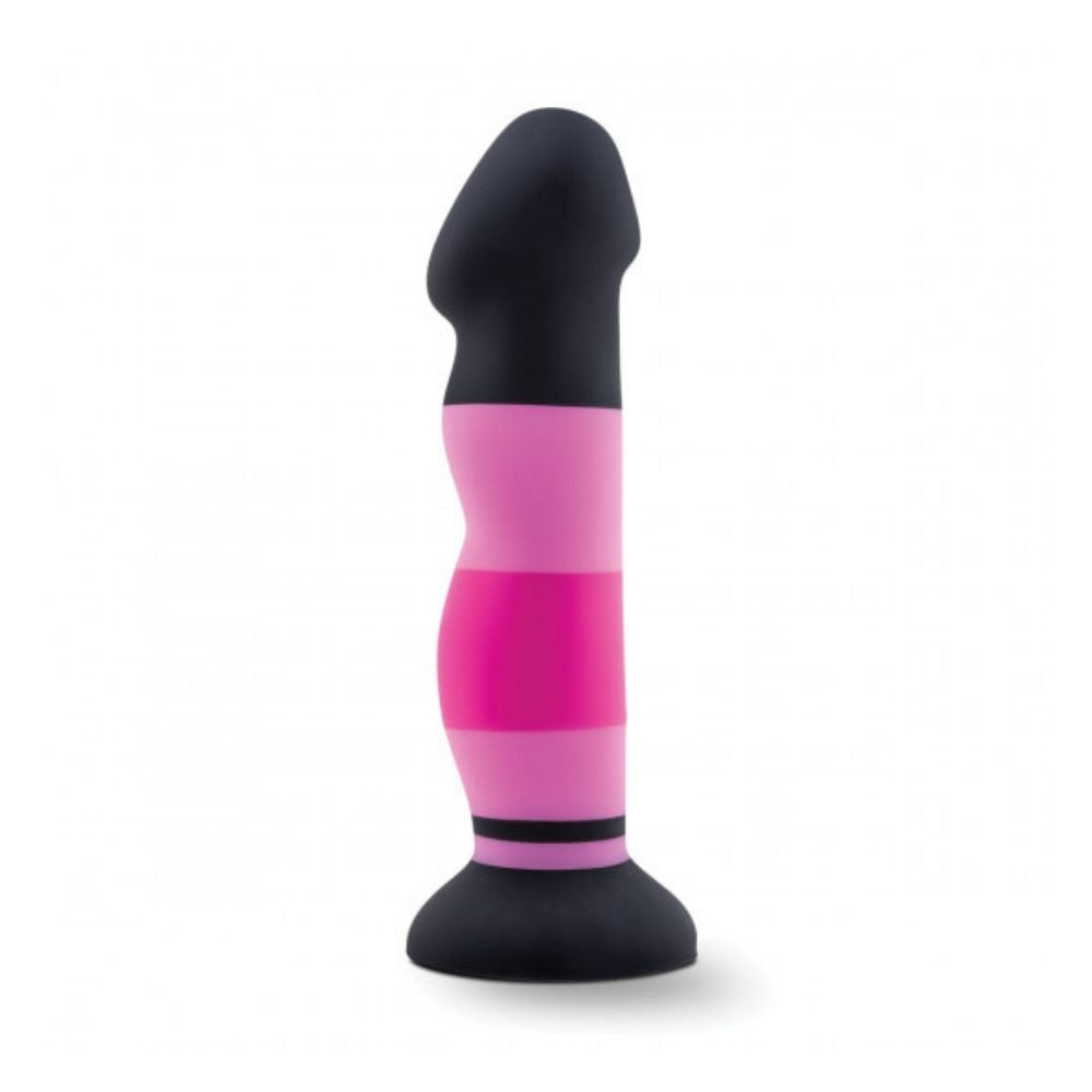 Side view of the Avant D4 Sexy in Pink standing upright on its suction cup base