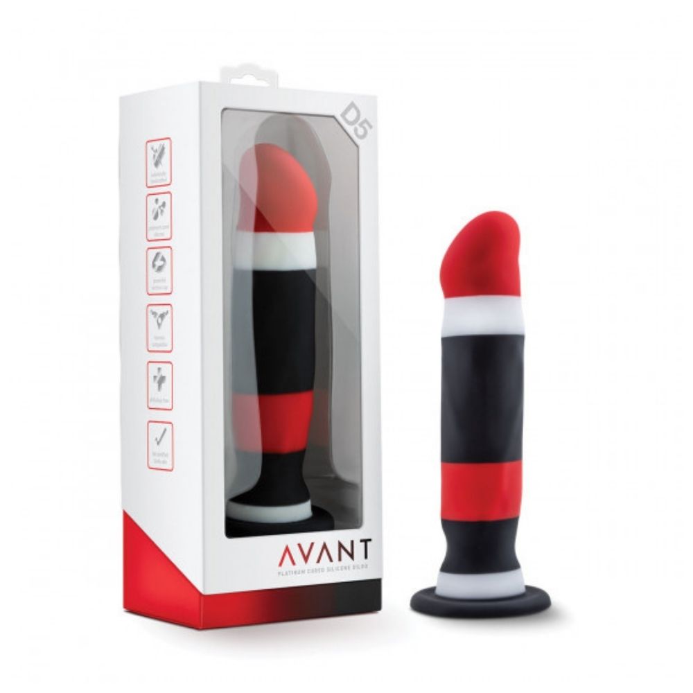 Avant D5 Sin City both inside the box it comes in and outside of the box, standing upright on its suction cup base