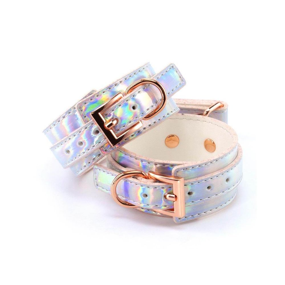 The holographic Cosmo Bondage Ankle Cuffs