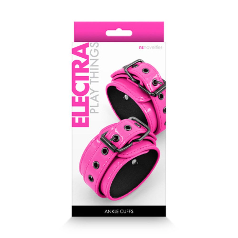 The packaging for the pink Electra Ankle Cuffs