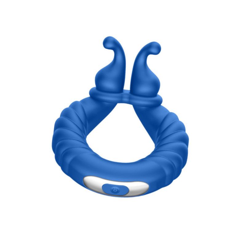 FORTO F-24 Textured Vibrating C-Ring in the blue colour