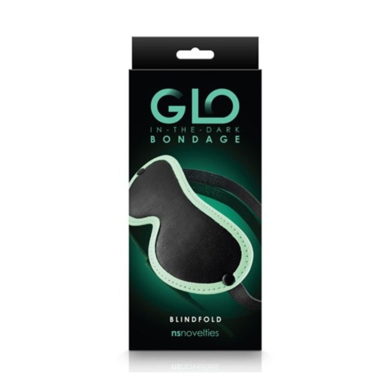The box that the GLO Bondage Blindfold Green comes in
