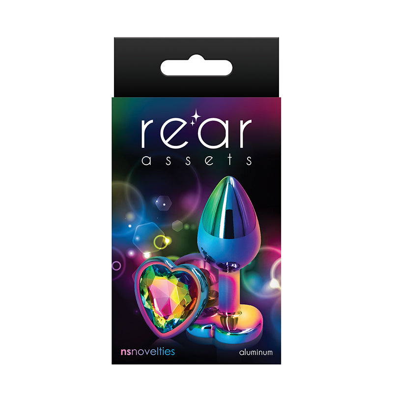 Rear Assets Mulitcolor Heart Medium Rainbow plug box