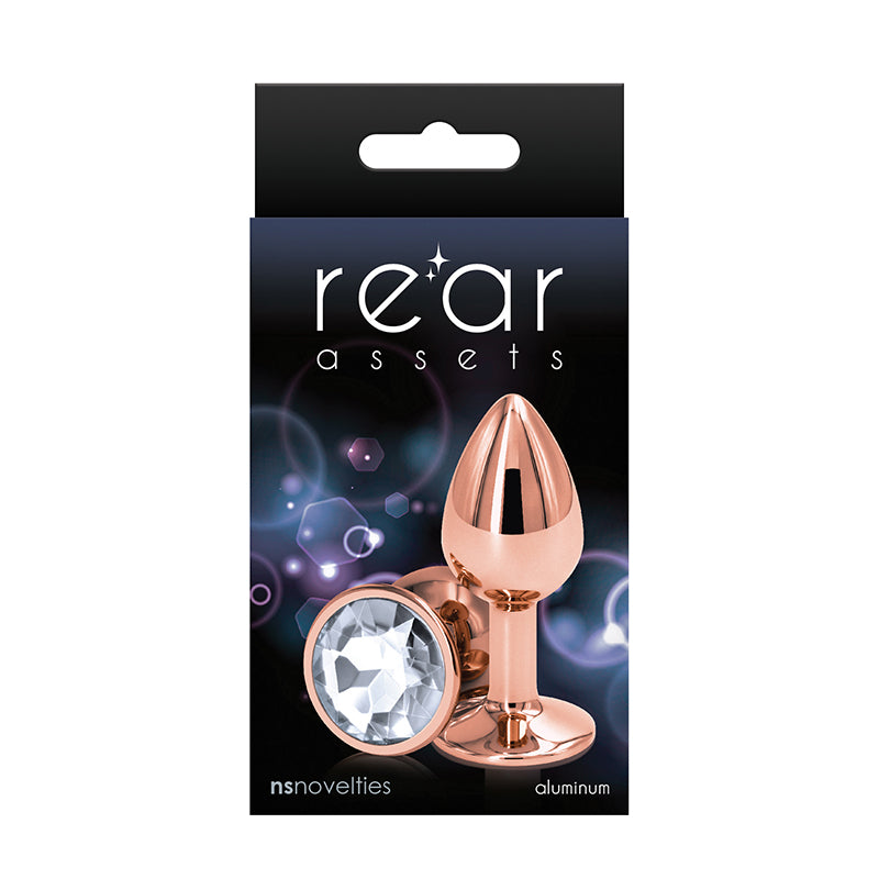 Rear Assets Rose Gold Small Clear plug box