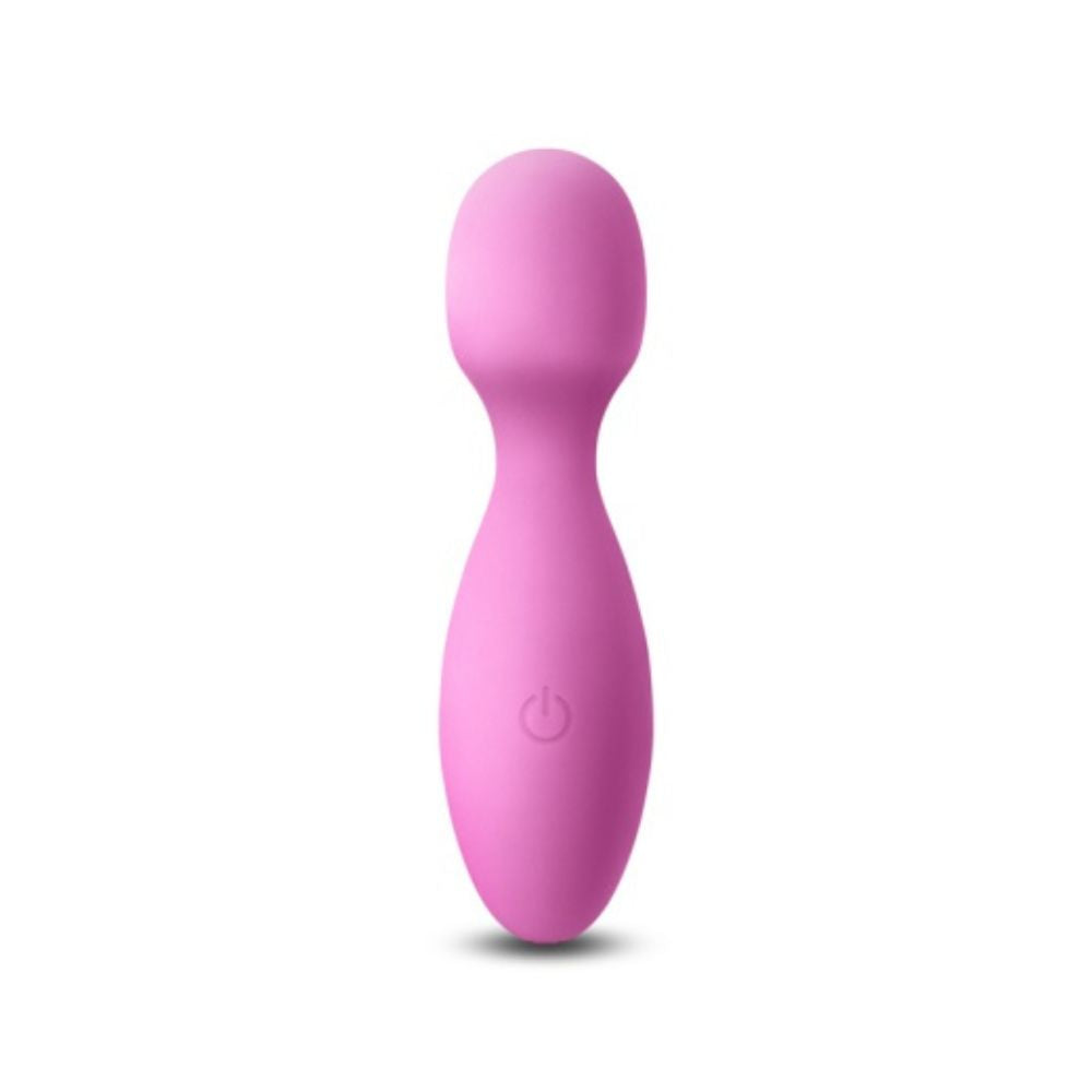 Revel Noma Mini Wand in the color pink, standing upright 