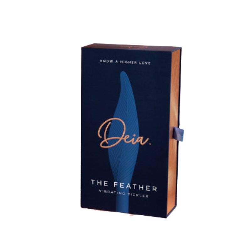 The box that The Feather by Deia comes in