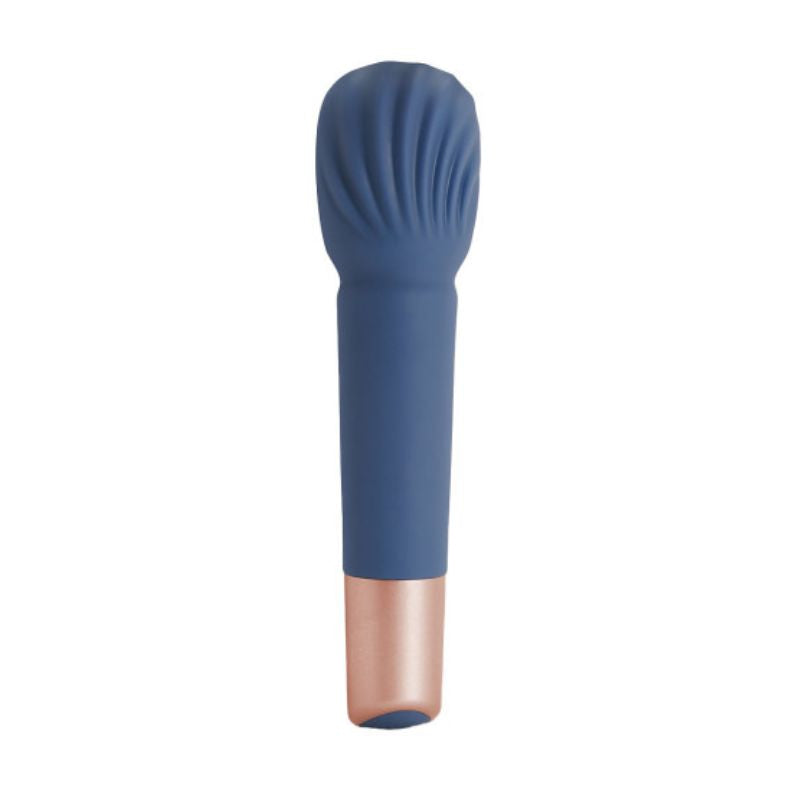The Wand by Deia with the vibrating part pointing upward showing its texture