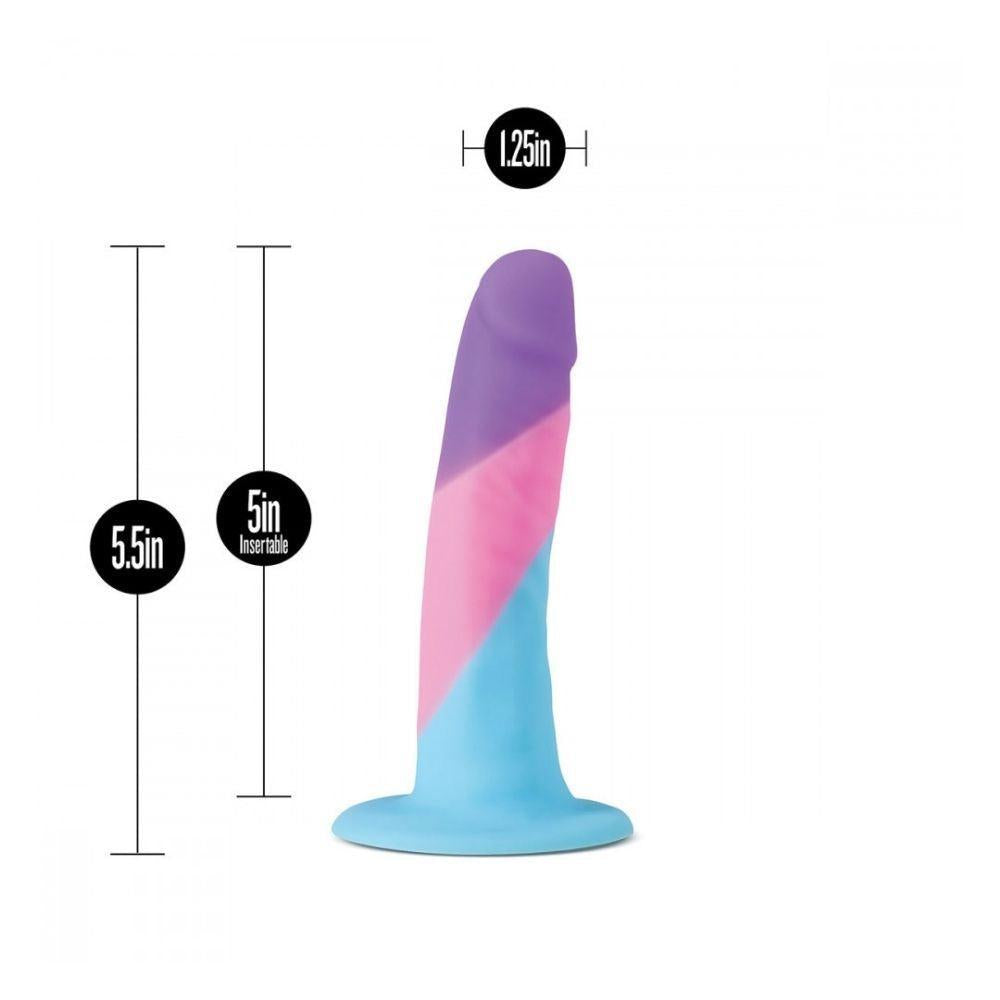 Labeled dimensions of the Avant D15 Vision of Love while its positioned upright on its suction cup base