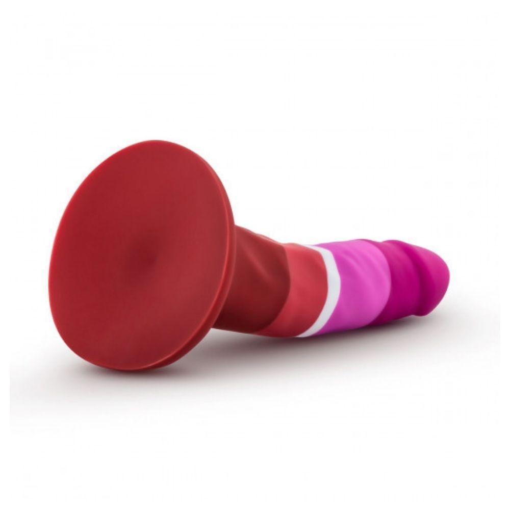 Avant Pride P3 Lesbian laying flat with the suction cup base in the forefront