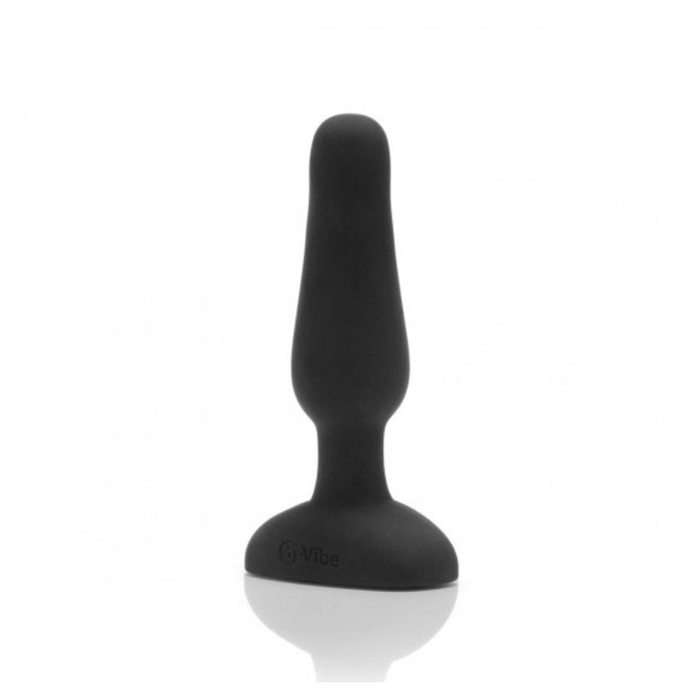 Black B-Vibe Novice Plug standing upright on base