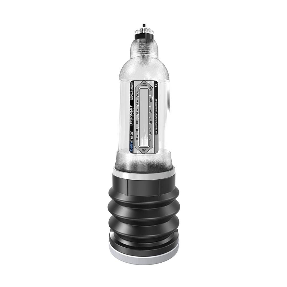 Bathmate Hydromax 7 Wide Clear standing upright on its base