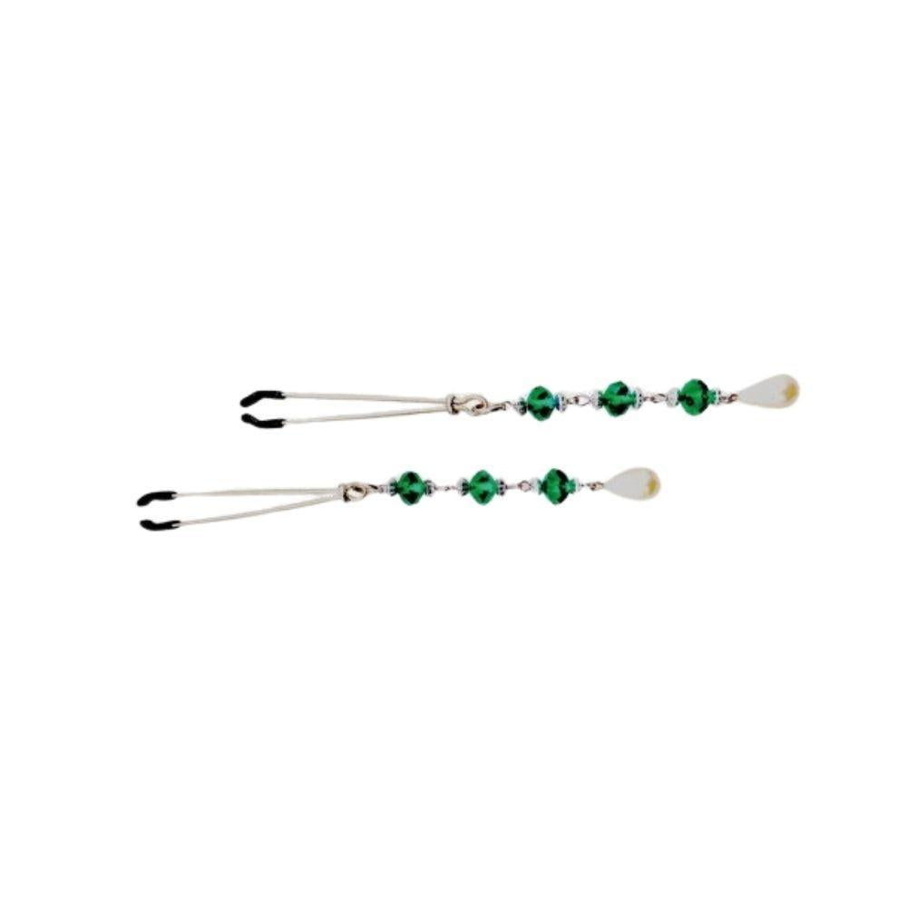 Bijoux de Nip Pearl Turquoise Beads laying flat horizontally