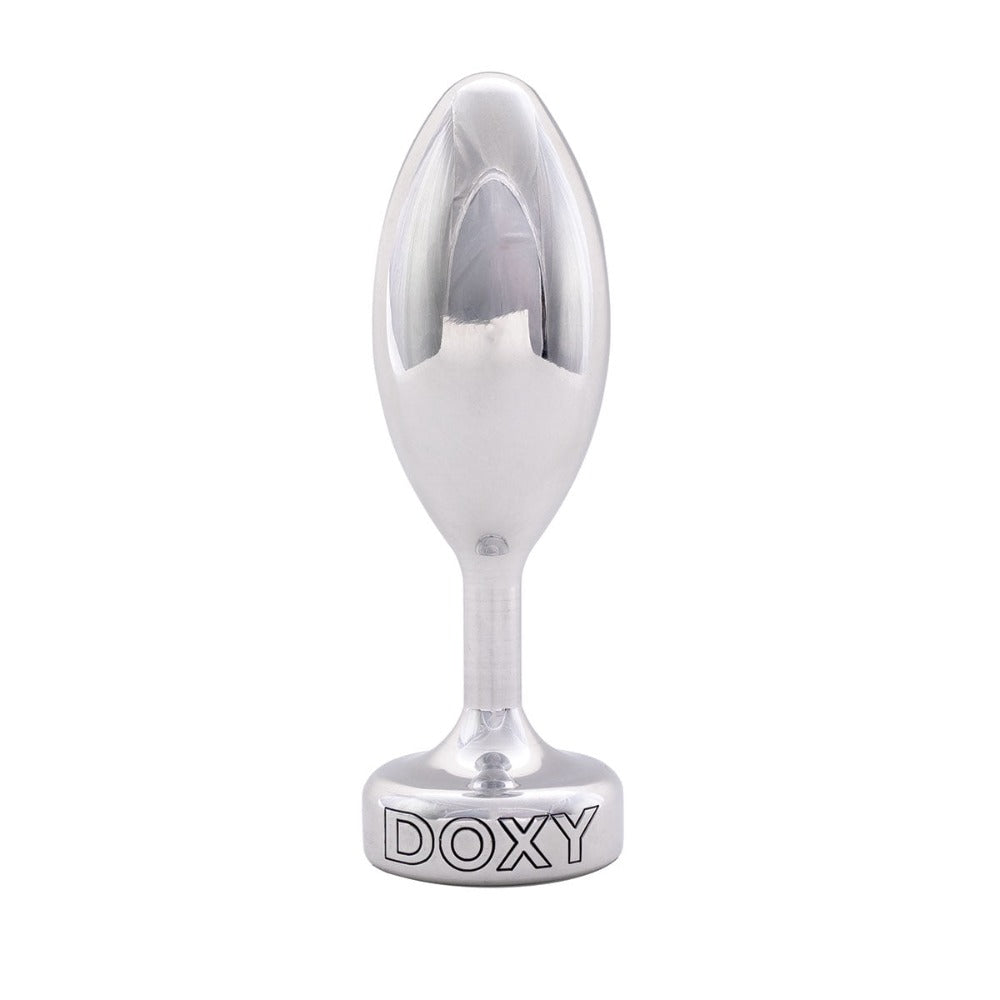 Doxy Smooth Plug positioned upright on its solid flat base