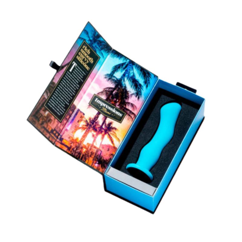 Impressions Miami Teal inside the open box it comes in