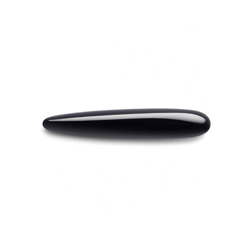 Le Wand Crystal Slim in Black Obsidian laying flat