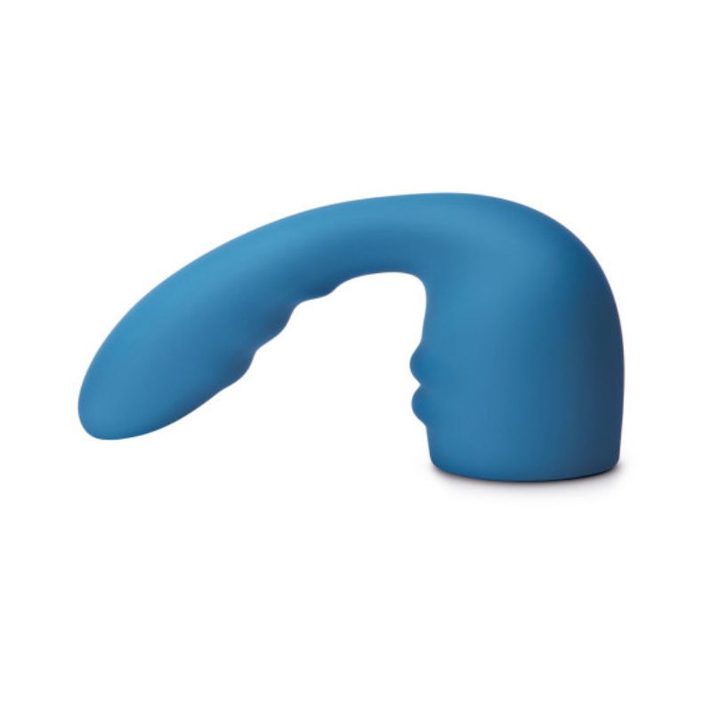Le Wand Petite Flexi Attachment standing on its base with the insertable part facing the left