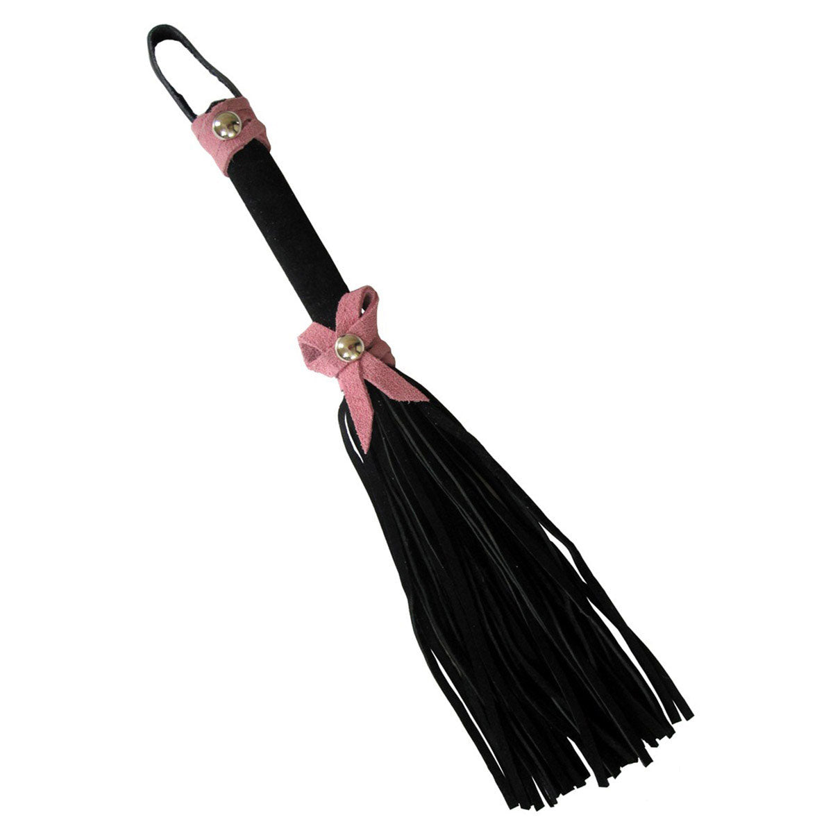 Love Knot Mini Flogger-Black w/Pink Bow-