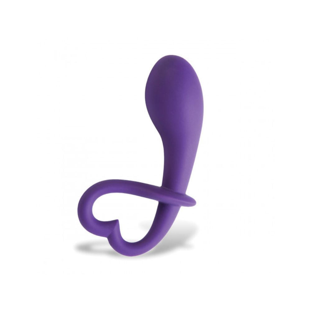 LoveLife Dare Curved Plug standing upright with the heart shaped base at the bottom
