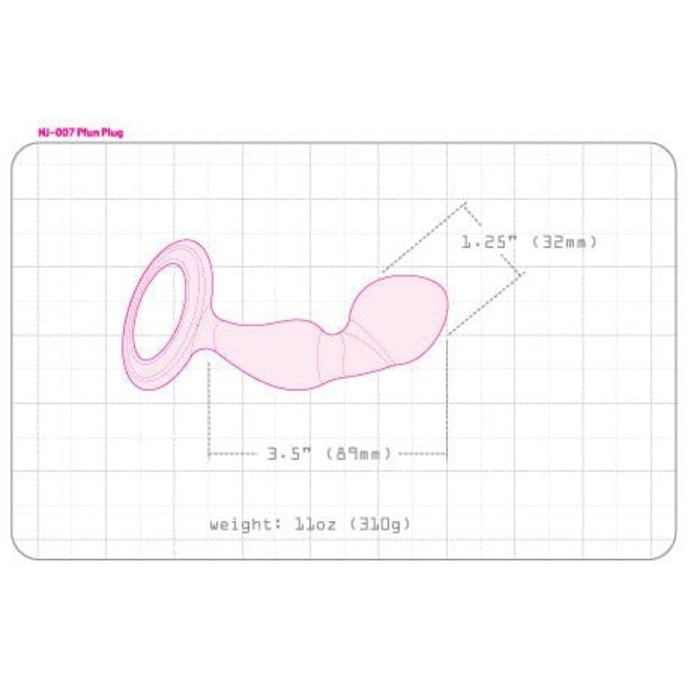 diagram of the njoy Pfun Plug showing dimensions