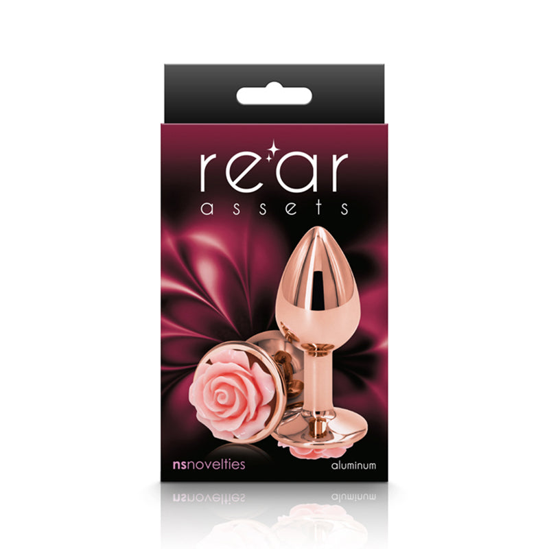 Rear Assets Rose Anal Plug Small pink rose base box