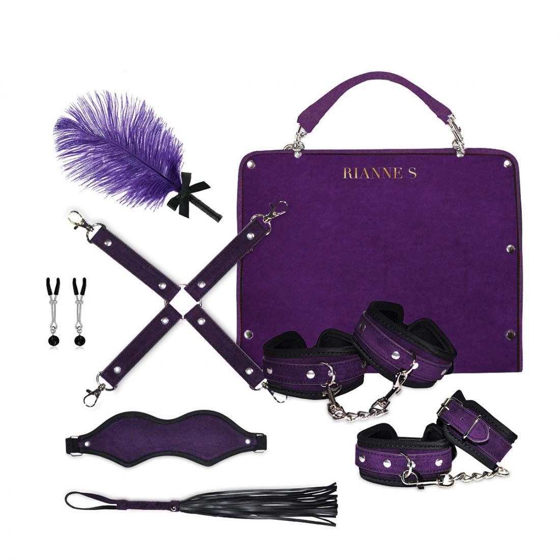 Rianne S Kinky Me Softly Bondage Kit-Purple-
