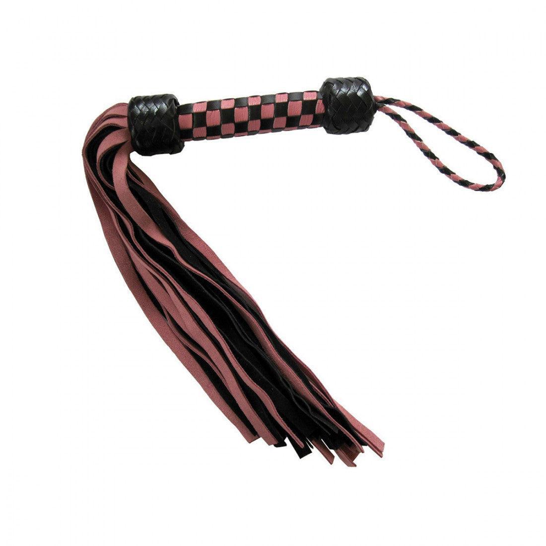 Short Suede Flogger-Pink/Black-