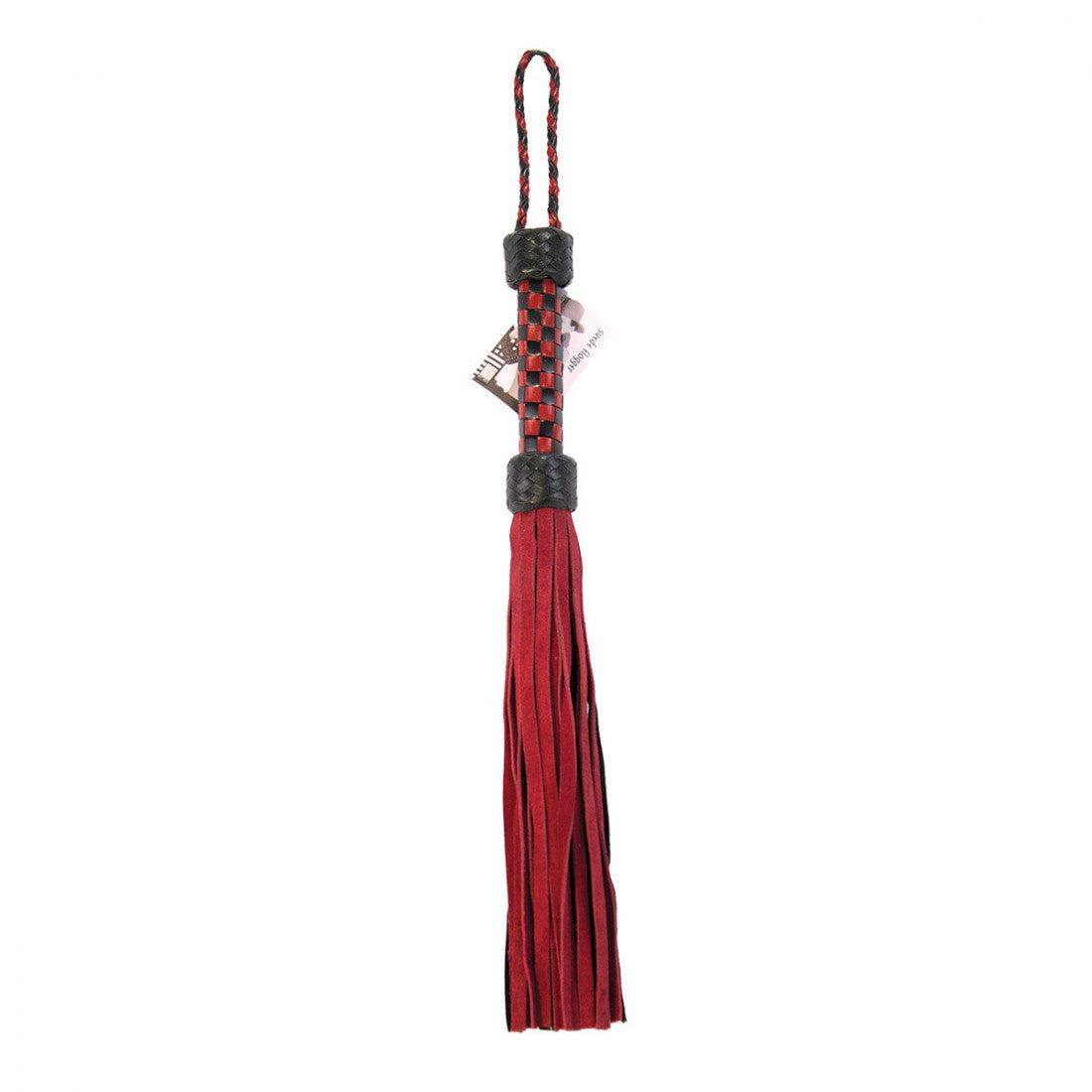 Short Suede Flogger-Red/Black-