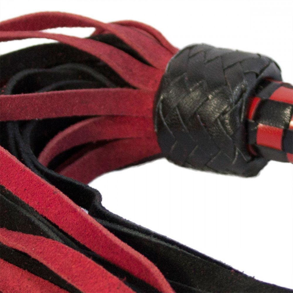 Short Suede Flogger-Red/Black-