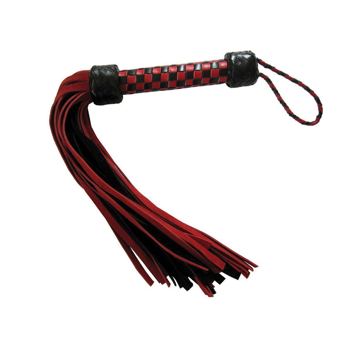 Short Suede Flogger-Red/Black-
