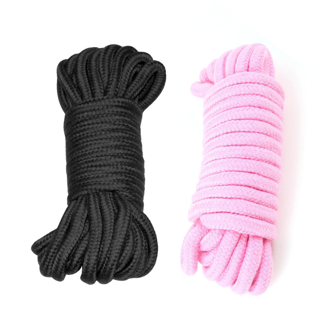 Soft Bondage Rope 2pk-Black and pink-