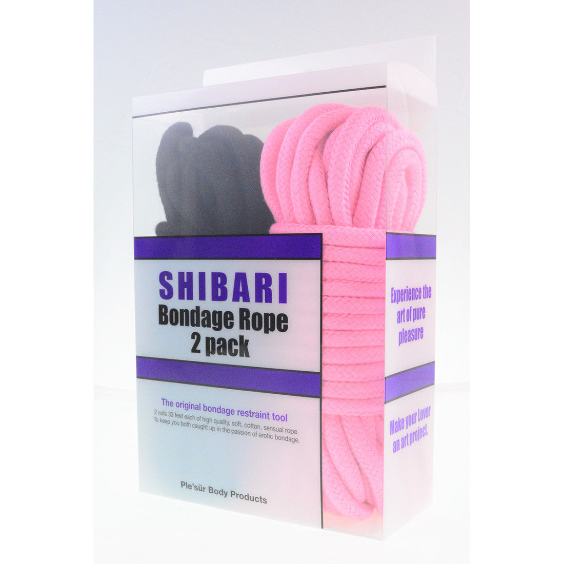 Soft Bondage Rope 2pk-Black and red-