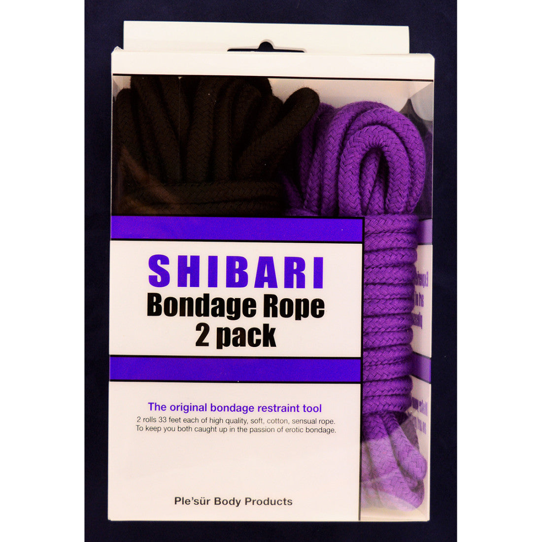 Soft Bondage Rope 2pk-Black and red-