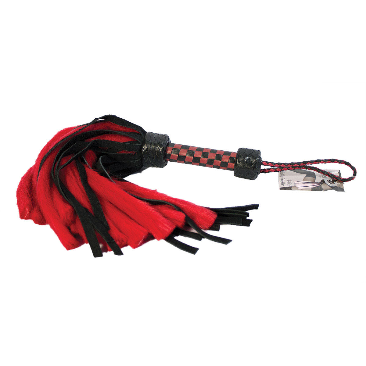 Suede and Fluff MINI Flogger - 18-Red/Black-